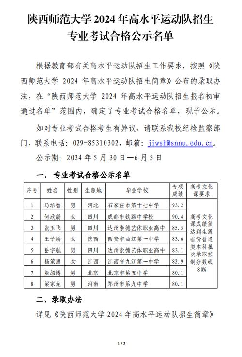 陕西体育单招名单公布官网,陕西省体育单招考试科目