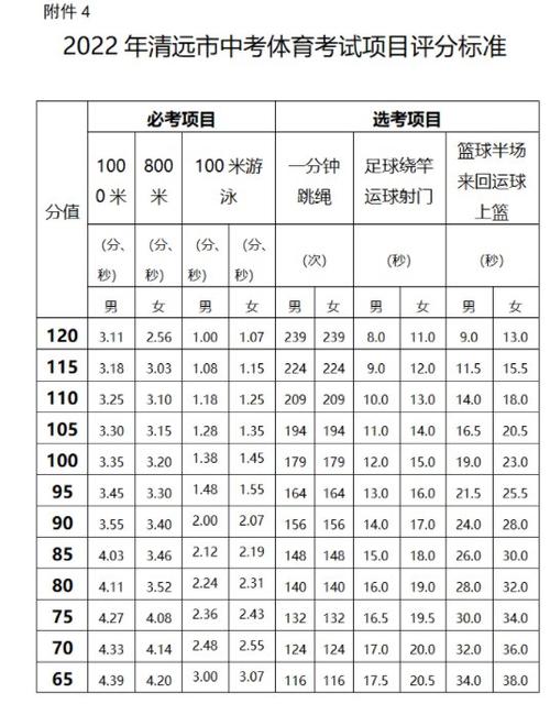 清远市体育中考监考队名单,广东省清远市体育中考标准2020