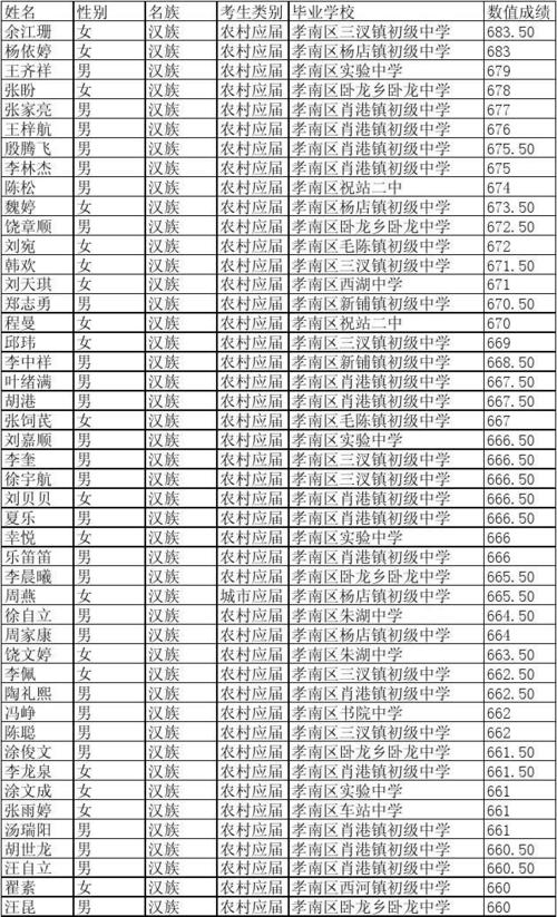 孝感肖港中学体育老师名单,孝感肖港二中2018年中考录取分数线