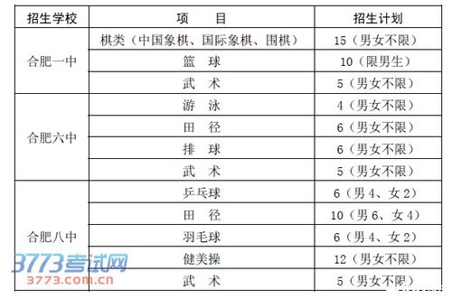 合肥t中考体育特长生名单,合肥中考体育特色班